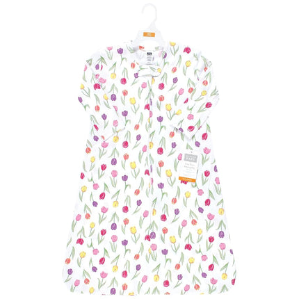 Saco de dormir de algodón de manga larga para bebé unisex Hudson Baby, Saco, Manta, Tulipes de Primavera, 18-24 Meses