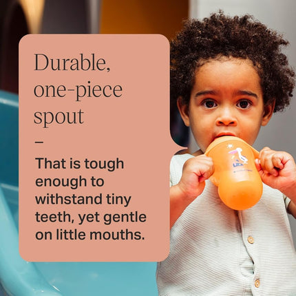 Tommee Tippee Trainer Sippee Cup, 7m+, 8oz, Pack of 3 Non-Spill Trainer Cups for Toddlers, Blue, Orange and Green, with Bite-Resistant Spout and Easy-Hold Handles, Travel Friendly and BPA Free