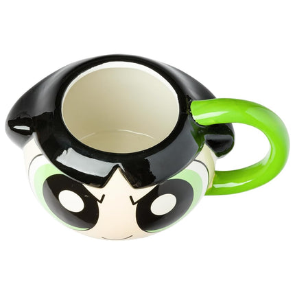 Silver Buffalo The Powerpuff Girls Ceramic 3D Sculpted Mug Featuring Buttercup, 20 Ounces