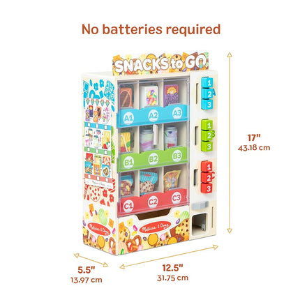 Melissa & Doug Sort, Stock, Select Wooden Vending Machine Play Set | Learning Toy for Kids | Age 3+