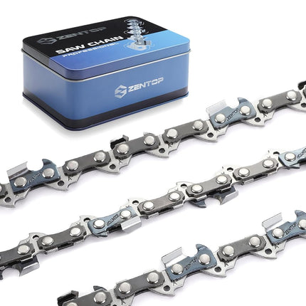 Cadena de motosierra Zentop de 14 pulgadas, paquete de 3, paso de 3/8" LP, calibre de .043", 52 eslabones de transmisión, A0-52DL, compatible con Milwaukee, Ryobi y más- R52