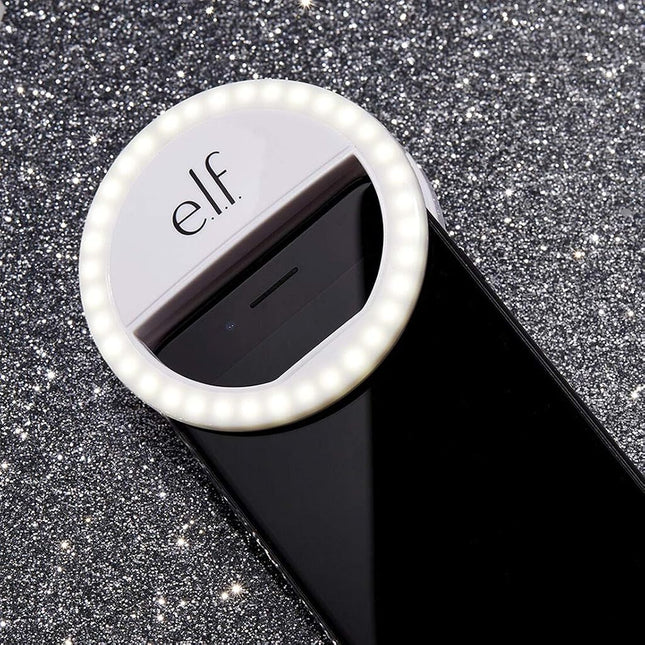 e.l.f. Glow On The Go Selfie Light, Ring Light for Phone, 36 Bulbs, 3 Brightness Levels, Illuminates, Highlights, Creates On-The-Go Photo Studio, 2x AAA Batteries Included