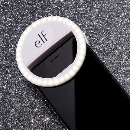 e.l.f. Glow On The Go Selfie Light, Anillo de Luz para Celular, 36 Bombillas, 3 Niveles de Brillo, Ilumina, Resalta, Crea un Estudio Fotográfico Portátil, 2 Pilas AAA Incluidas