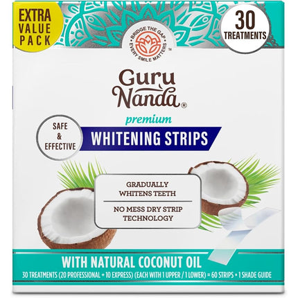 GuruNanda Teeth Whitening Strips - 30-Day Treatmen