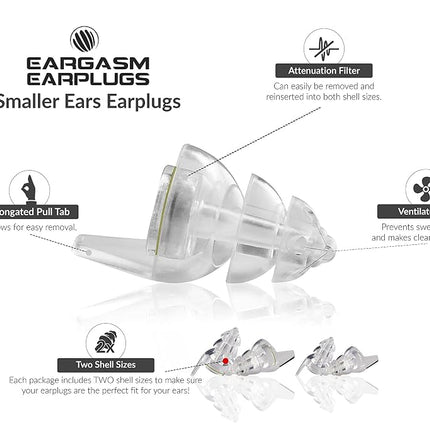 Eargasm Smaller Ears Earplugs: Transparent Edition
