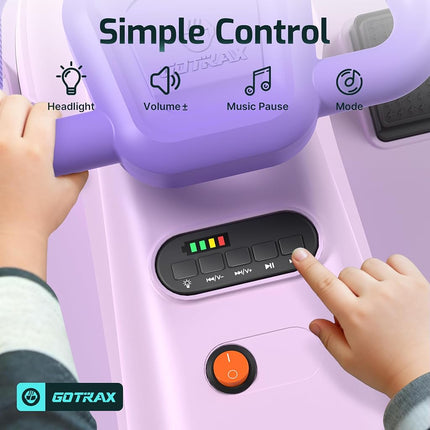 Gotrax Electric Wiggle Car for Kids 3-8, 12V Battery for 120Min w/Bluetooth