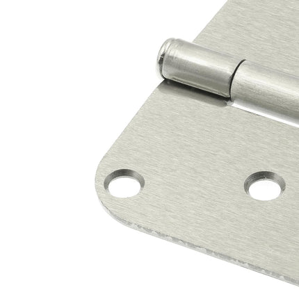 Prime-Line U 1150953 Bisagra Residencial Lisa para Puerta, 4 pulg. x 4 pulg. con Esquinas de Radio de 5/8 pulg., 4 Agujeros por Hoja con Tornillos, Acabado Níquel Satinado, Calibre de .087 pulg. (Paquete de 3)