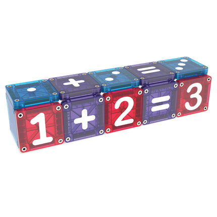 Magna-Tiles microMAGS Learn Numbers 56-Piece Magnetic Construction Set, The Original Magnetic Building Brand