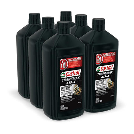 Castrol 06810 Transmax ATF+4 Automatic Transmission Fluid - 1 Quart, (Pack of 6)