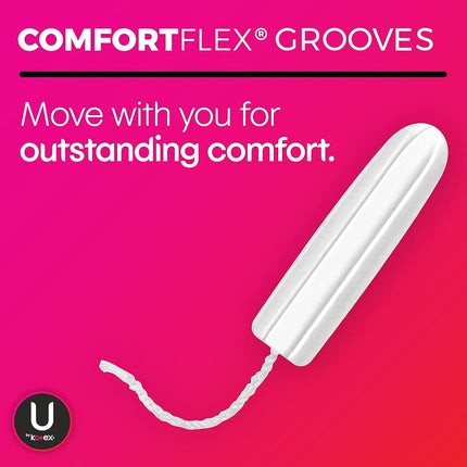 U by Kotex Click Compact Multipack Tampons, Regular/Super/Super Plus Absorbency, Unscented, 30 Count