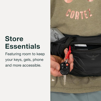 Osprey Duro Dyna Hydration Waist Pack with Hydraulics Soft Flasks for Running, Seaweed Green/Limon