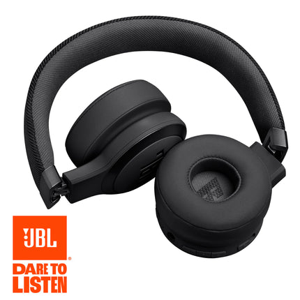 Auriculares inalámbricos de diadema JBL Live 670NC con cancelación de ruido adaptativa con Smart Ambient, hasta 65 horas de batería con carga rápida, ligeros, cómodos y plegables (negro)