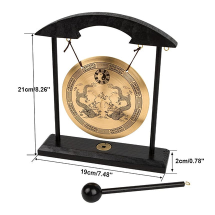 Zen Art Brass Feng Shui Desktop Gong by Asian Home
