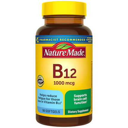 Nature Made Vitamin B12 1,000 mcg Softgels, 90 Cou