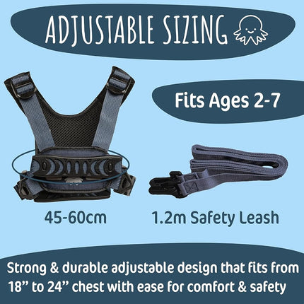 Blue Hobbledehoo Child Harness Safety For Kids Toddlers Aged 2-7 Walking Supporting SEN Special Needs Leash
