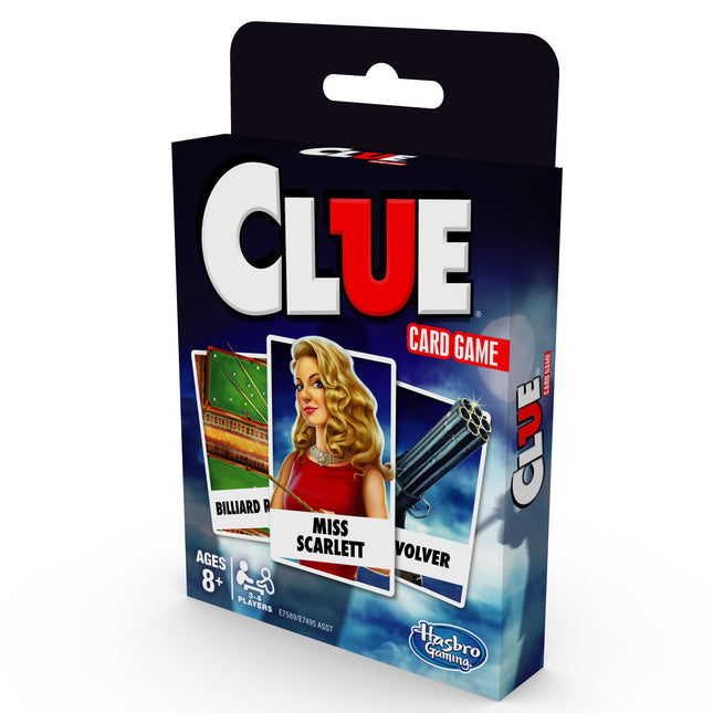 CLUE Hasbro Card Game, 3-4 Player Strategy Game, Travel Games, for Kids Ages 8 and Up
