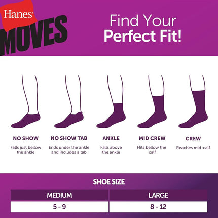 Calcetines de mujer Hanes Performance sin costuras, ligeros, con tecnología X-Temp, 6 pares, color cobre, talla 5-8, color cobre, 4-9 UK