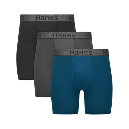Hanes mens Stay Dry Pouch Boxer Briefs, Performanc