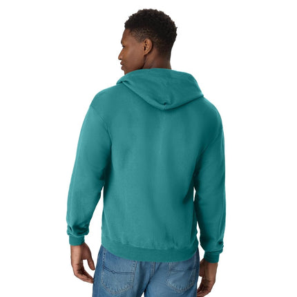 Hanes Men's Zip-Up Hoodie, EcoSmart Fleece Full-Zip Hoodie for Men, Hooded Sweatshirt, Spanish Moss, XXL