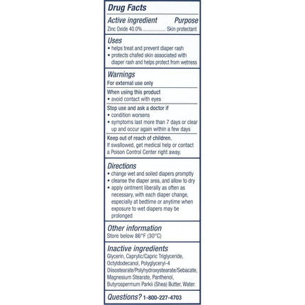 Aquaphor Baby Diaper Rash Paste - For Serious Diaper Rash and Flare-ups - 3.5oz. (99g) Tube