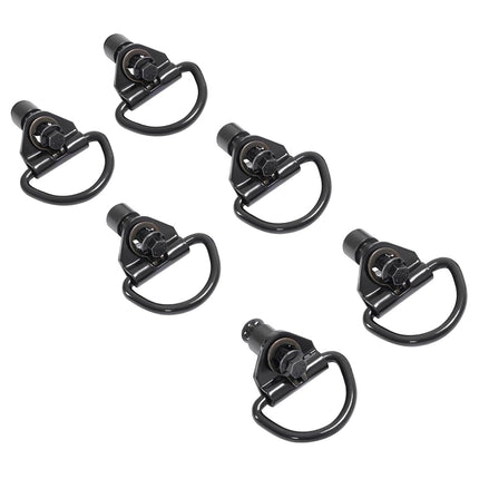 ALMULOO Crochets d'arrimage compatibles avec les fourgons de transport Ford Transit 150 250 350 2015-2024, anneaux en D en acier noir thermolaqué, 6 pièces