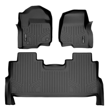 SMARTLINER SA0246/B0246 para F-250/F-350 Super Duty Crew Cab con asientos individuales en la 1.ª fila Alfombrillas Revestimiento Negro