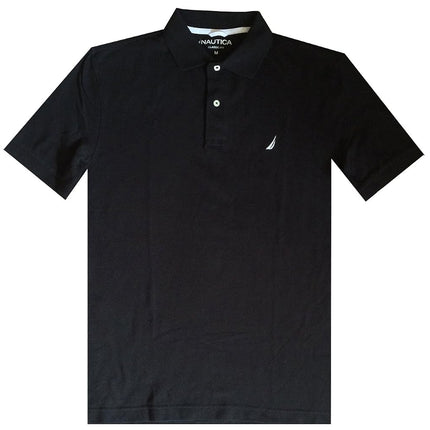 Polo piqué classique NAUTICA pour homme (L, noir)