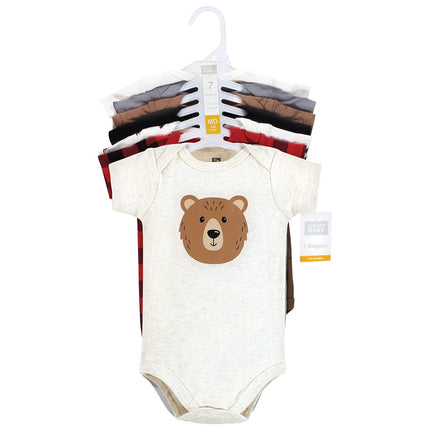 Hudson Baby Baby Cotton Bodysuits, Brown Bear, Preemie