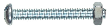 The Hillman Group 35203 Round Head Combo Machine Screw with Nut, 8-32 x 2-Inch, 50-Pack