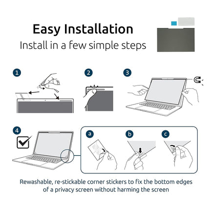 Kensington Magnetic Privacy Screen Filter - MagPro Magnetic 14 Inch 16:9 Laptop Privacy Screen Filter with Blue Light Filter, Anti-Glare Screen Protector (K58352WW)