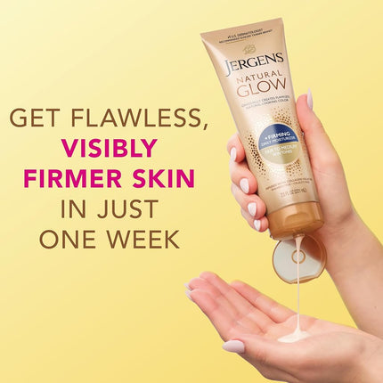 Jergens Natural Glow +FIRMING Daily Moisturizer for Body, Fair to Medium Skin Tones, 7.5 Ounces