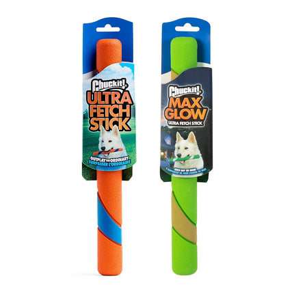 Chuckit! Max Glow Ultra Fetch Stick Outdoor Dog Toy, 12 Inches, for All Breed Sizes