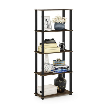 Furinno TURN-S-TUBE Book Shelf, 5-Tier Toolless St