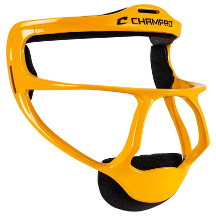 Masque de protection facial ultra léger Champro Rampage pour joueuse de softball (fastpitch), doré, adulte