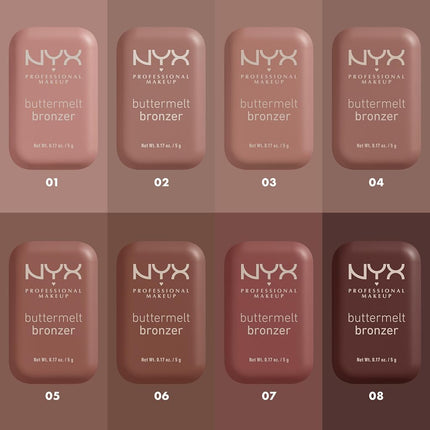 NYX PROFESSIONAL MAKEUP Matte Buttermelt Bronzer, Longwear Face Makeup with Up to 12 Hours of Wear, Vegan Formula, Transfer, Fade and Crease-Resistant- Deserve Butta (Light Medium Cool)
