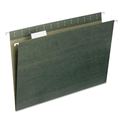 Smead 64155 Hanging File Folders, 1/5 Tab, 11 Point Stock, Legal, Green (Box of 25)