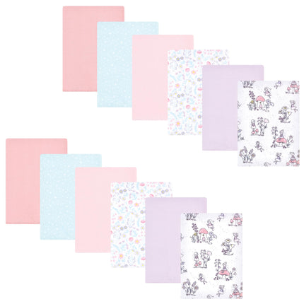 Hudson Baby Unisex Baby Flannel Burp Cloth 12pk, G
