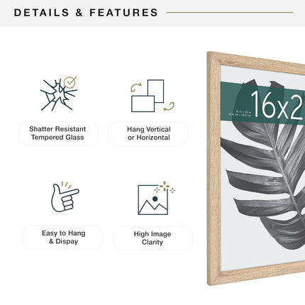 MCS Industries Inc 63732 16x20 Inch Studio Gallery, Natural Woodgrain Frames, 16x20