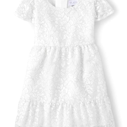 Robe mode à manches courtes The Children's Place pour fille, Gris clair, Très grand