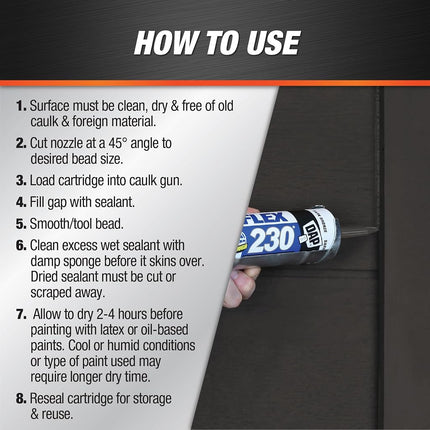 Dap 18420 Dark Bronze Dynaflex 230 Sealant 10.1-Ounce