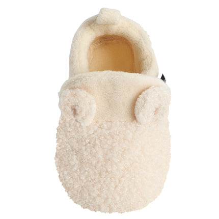 Botines de forro polar Gerber unisex para bebé antideslizantes con orejas, orejas color marfil, para bebés de 6 a 9 meses