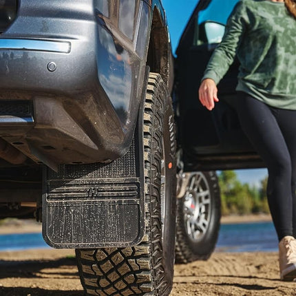 Husky Liners Universal Muddog Mud Flaps | Rubber Front Mud Flaps - 12" w/Weight - Black | 55001