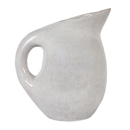 Bloomingville Neutral Reactive Glaze Stoneware Pitcher, 9.5", Bone