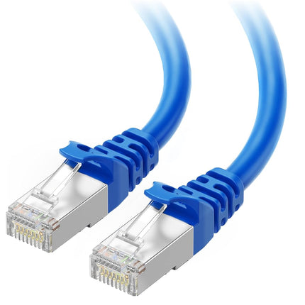 Cable Matters Snagless Shielded Cat6A Ethernet Cable 50 ft (SSTP, SFTP Shielded Ethernet Cable, Shielded Cat6 Cable, Cat 6 Shielded Network Cable) in Blue