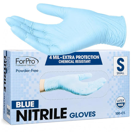 ForPro Disposable Nitrile Gloves, Chemical Resista