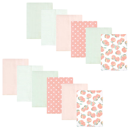 Hudson Baby Unisex Baby Flannel Burp Cloth 12pk, S