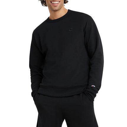 Champion Men's Powerblend Pullover Sweatshirt, Black, L UK