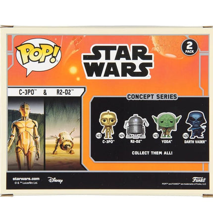 Funko Pop! Disney: Star Wars Concept - C-3PO & R2-D2 (Exclusively at Disney) 2-Pack Bobble-Heads Vinyl Figures