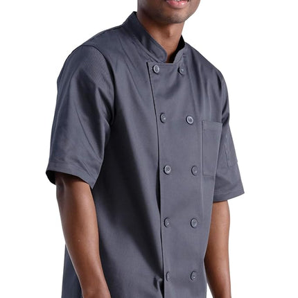 Chef Works Unisex Volnay Chef Coat, Charcoal, Medium