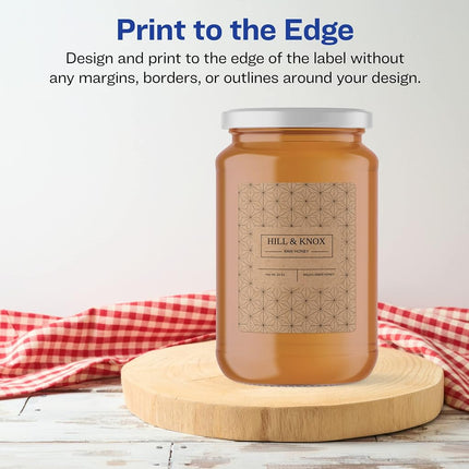Avery Kraft Brown Rectangle Labels with Sure Feed, 4" x 3-1/3", 200 Kraft Brown Labels, Print-to-The-Edge, Laser/Inkjet Printable Labels